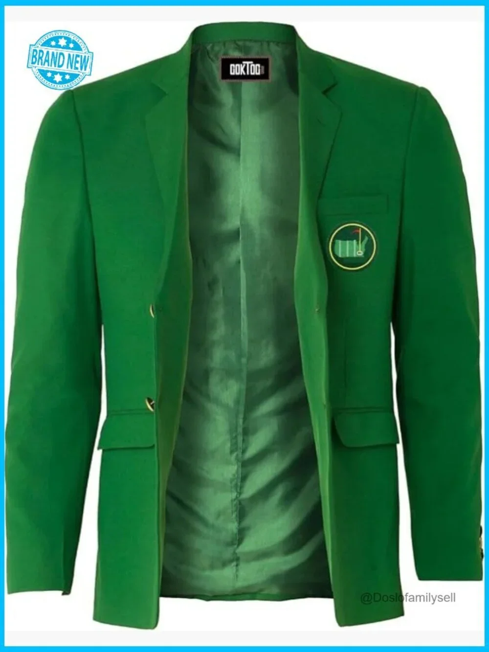 Classic Green Golf Blazer Sport Coat Regular Fit Cotton Notch Collar